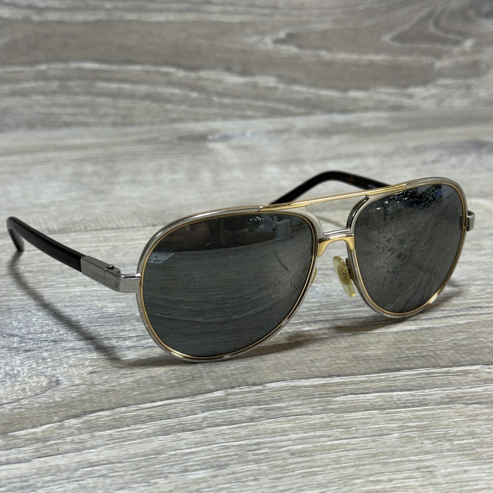 Dolce & Gabbana‎ Sunglasses Frames Only 58 Silver Gold Aviator Made Italy DG2047
